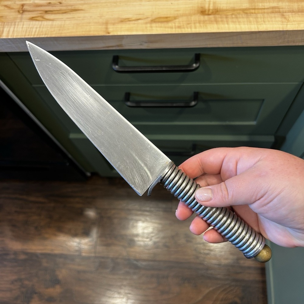 IKEA Utility Knife Stainless Steel Unique Metal Coil Handle 7" Blade